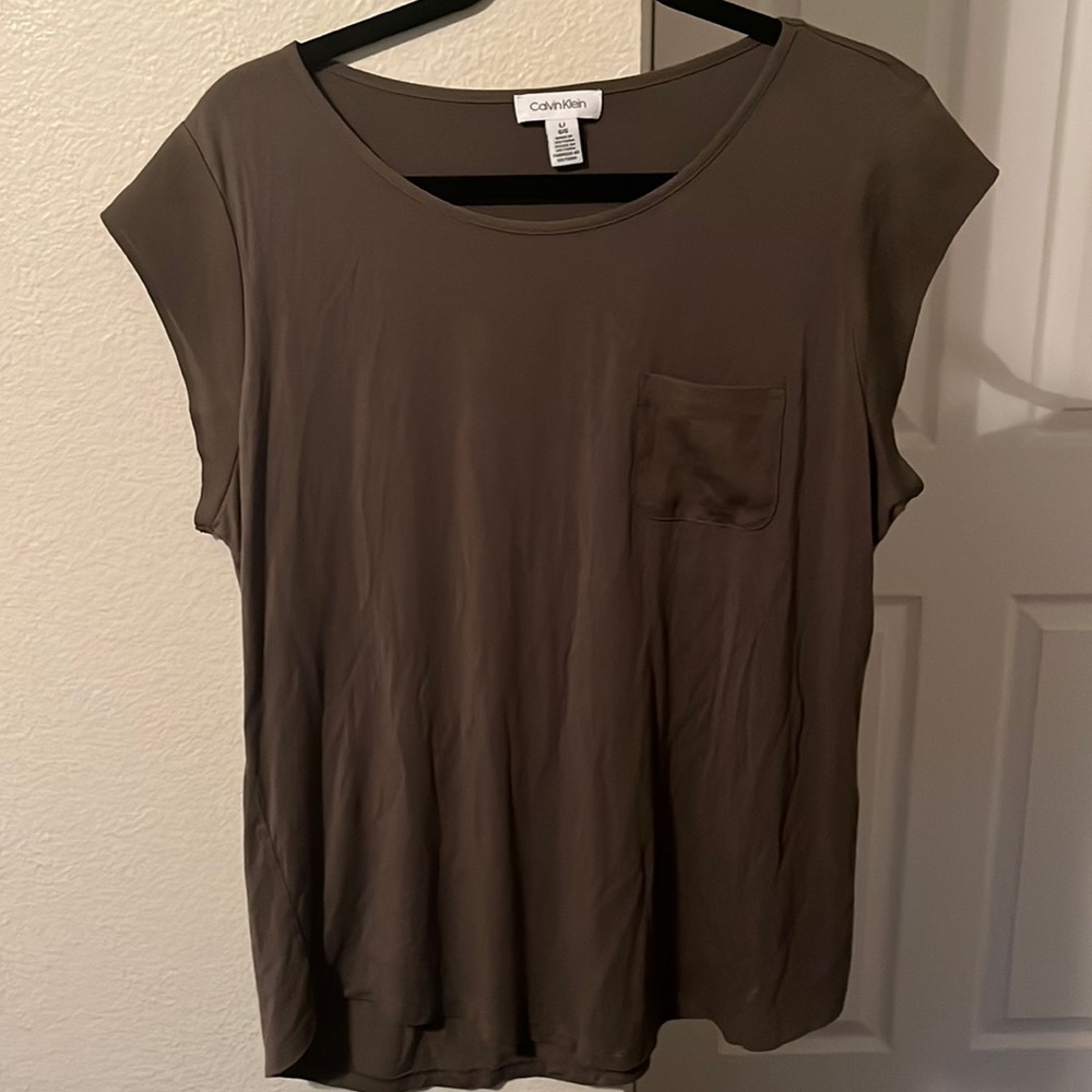 Calvin Klein Olive Green Large Shirt